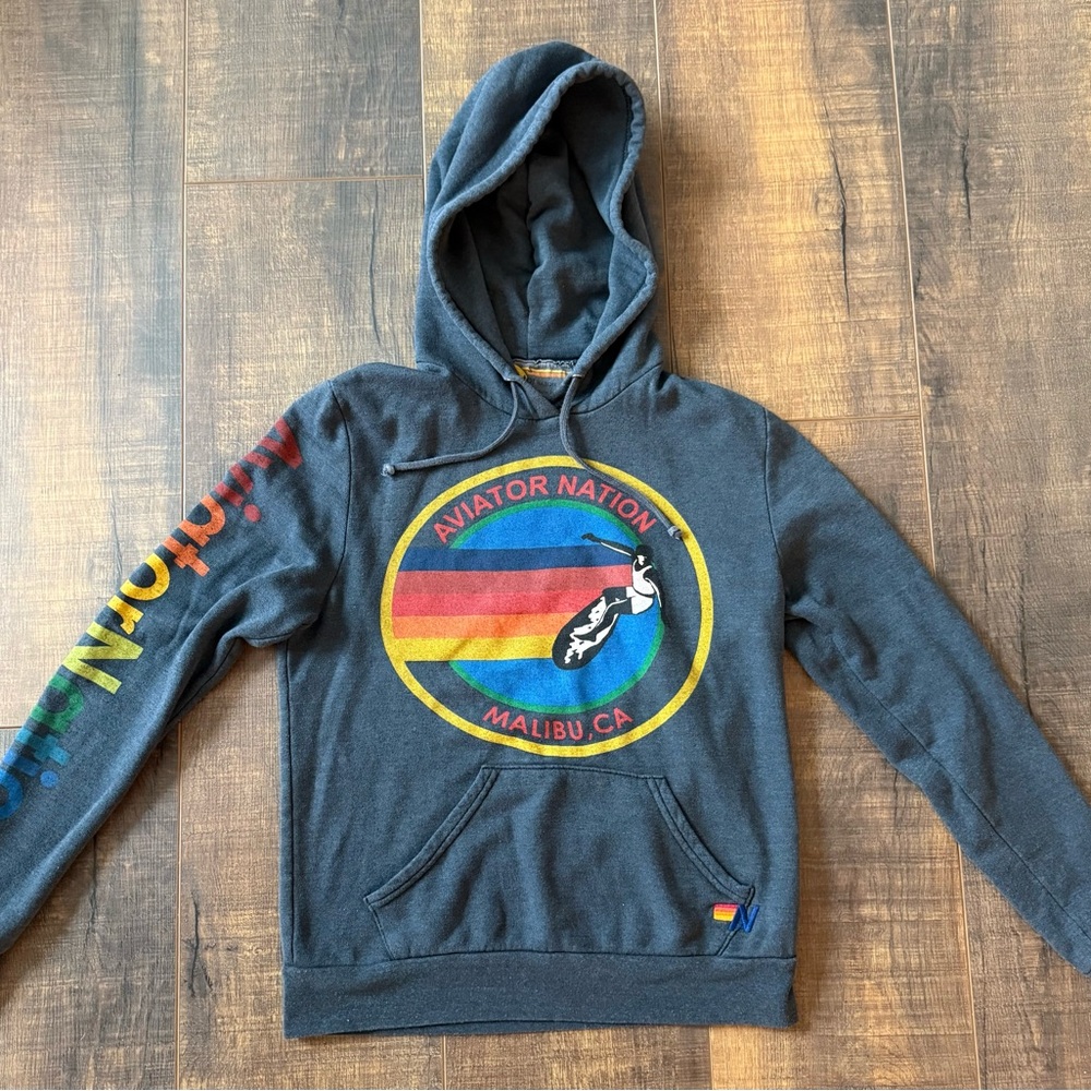 Aviator Nation Hoodie. Excellent condition. Size S. Vibrant colors.